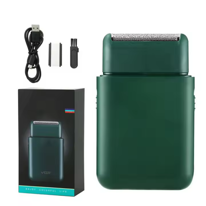 Cortadora de pelo eléctrica para hombres, cortadora de barba inalámbrica, mini afeitadora de barba portátil de viaje, cortadora recargable alternativa (verde) - 1