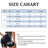 Shorts De Yoga Para Mujer Con Estampado De Tie-Dye High Elasticidad Shorts Deportivos Push up Para Gimnasio Correr Y Fitness Leggings Cortos Sin Costuras De Nylon - details 0