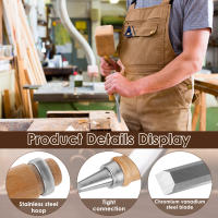 Juego De 4 Taladro De Madera En Hierro Vanadio Cromado Con Manos De Bajo Ergonómico Herramientas De Grabado De Madera - details 3