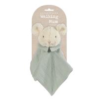Walking Mum Dou Dou Ratoncito Poppy - Peluche de bambula musgo para relajar al bebé - 32x32 cm - details 0