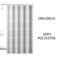 Cortina de ducha de 180 x 180 cm, impermeable, a prueba de moho y elegante decoración para el baño. - details 3