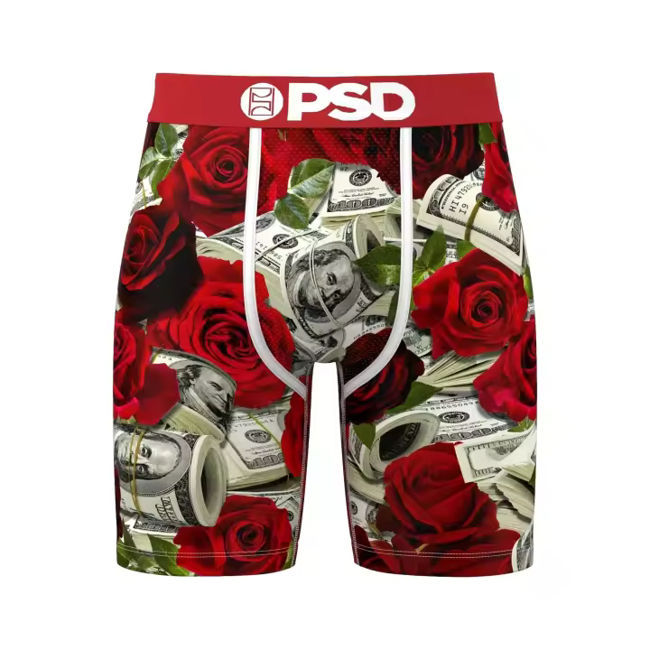 Boxer Psd Rojo Stack & Roses Standard Lenght Brief - 1