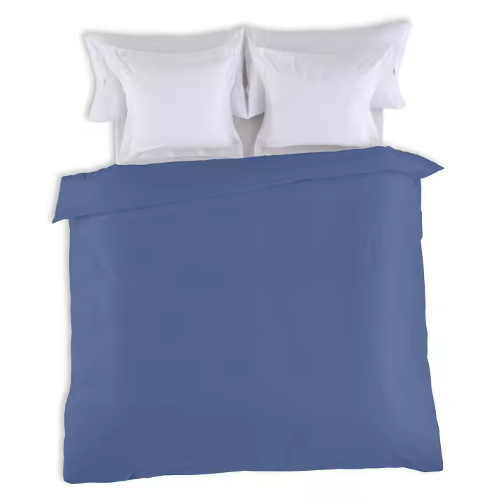 FUNDA NORDICA lisa color azulón - Cama de 135/140 (1 pieza) - 50% algodón / 50% poliéster - 144 hilos. Gramage: 115 - Fijalo - 1
