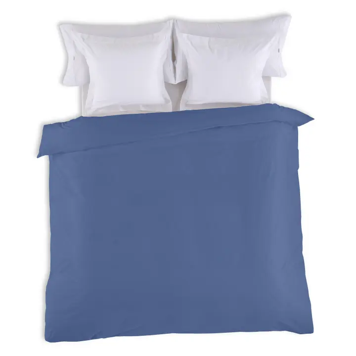 FUNDA NORDICA lisa color azulón - Cama de 135/140 (1 pieza) - 50% algodón / 50% poliéster - 144 hilos. Gramage: 115 - Fijalo - 1