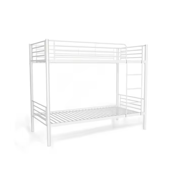 Litera singular as110  estructura metalica reforzado en color blanco, 165x199x96cm - 1