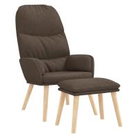 vidaXL Sillón de relax con taburete tela Gris oscuro, Azul, Negro Sillon Dormitorio Sillon Comodos Silla Relax Sillón Sofá - details 2
