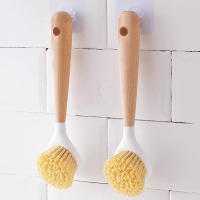 Cepillo De Limpieza Para Cocina Con Mango De Madera Natural Cepillo De Lavado De Platos Para Sartén De Hierro Fundido - details 10