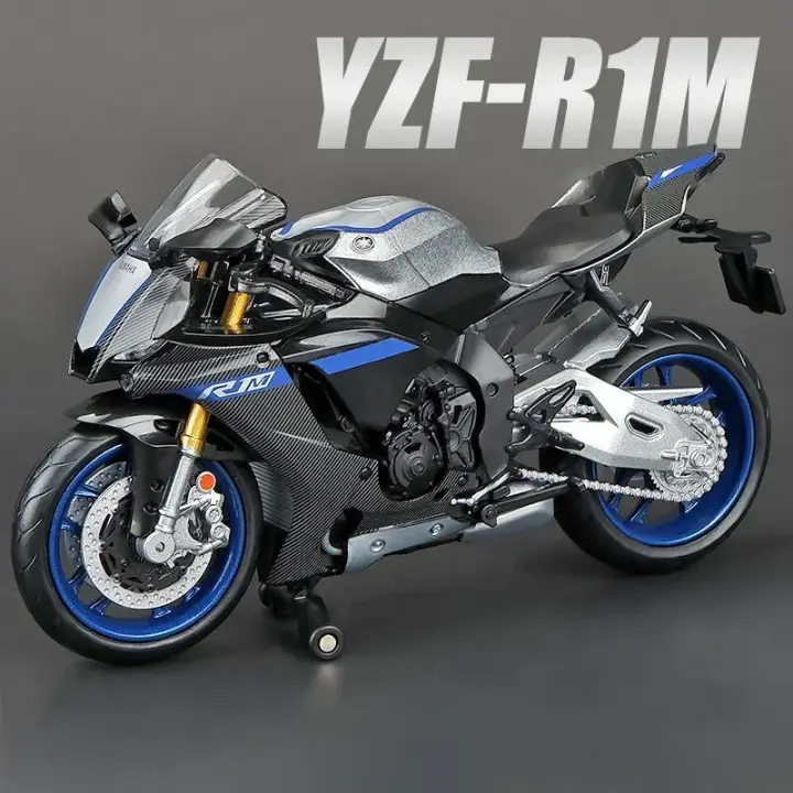 Modelo De Motocicleta Yamaha YZF-R1M 60 Aniversario Colección De Juguetes a Escala 1:12 Con Amortiguadores Regalo Para Niños - 1