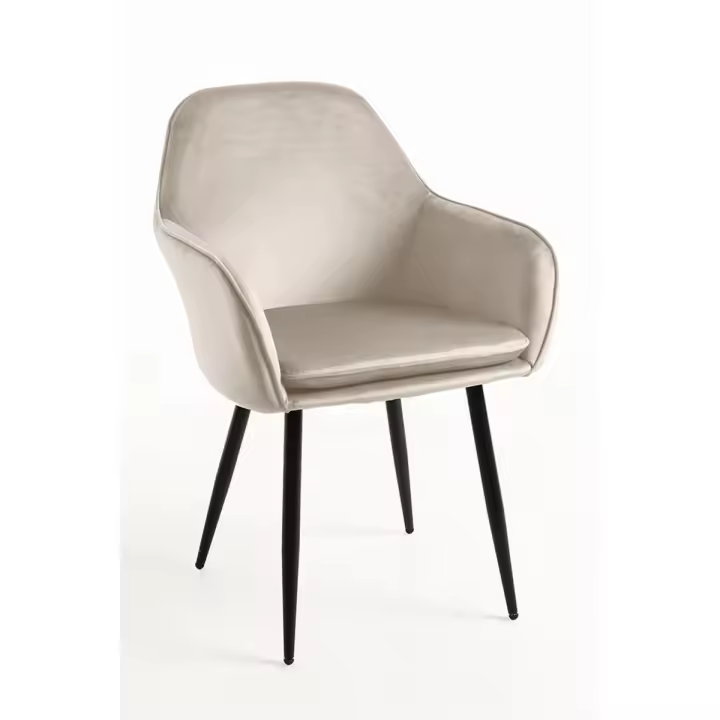 Pack 4 Sillas Chic Black - Beige - 1