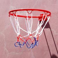 Anillo De Baloncesto Para Niños Pequeño Montado En Puerta Con Tira De Red Y Tornillos Práctica De Tiraje Interior Y Exterior - details 1