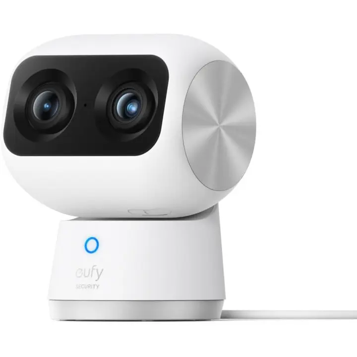 eufy Security Indoor CAM S350, cámara Doble, cámara de Seguridad con resolución 4K UHD, Zoom de 8× y PTZ de 360°, Ideal para Monitor de bebé/cámara para Mascotas/Seguridad del hogar - 1