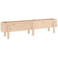 vidaXL Arriate elevado de jardín madera maciza pino 160x30x38 cm Color Pino natural,  Pino blanco,  Pino gris y mas - details 1