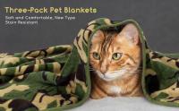 Nobleza - Manta Suave de Felpa para Perros, Manta Suave y Cálida para Perros Gatos y Otras Mascotas, Lavable, Manta de Alta Calidad para Cama y Sofá para Perro, Verde Camuflado - details 1
