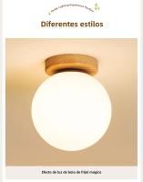 Lámpara De Techo Moderna IRALAN Con LED Y Madera Sólida Bombilla Incluida Decoración Para Habitación Estilo Contemporáneo Luz De Ambiente Para Dormitorio Y Sala - details 0