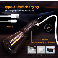 Luz De Camping LED Recargable USB Con 3 Modos De Iluminación Velocidad Ajustable Bombillas Vintage Con Gancho Para Acampar Y Senderismo En Tienda De Campaña - details 3
