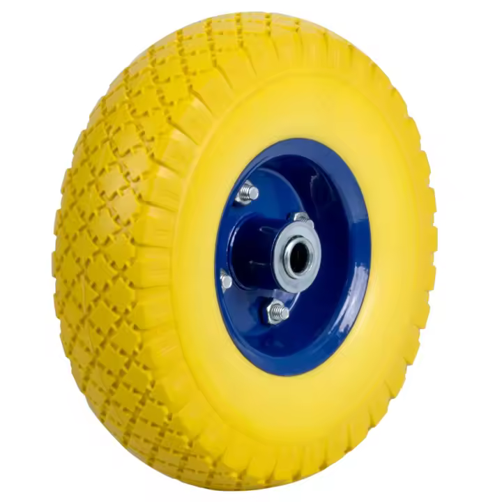 Rueda de carretilla sin cámara 3.00-4 amarillo-azul - 1