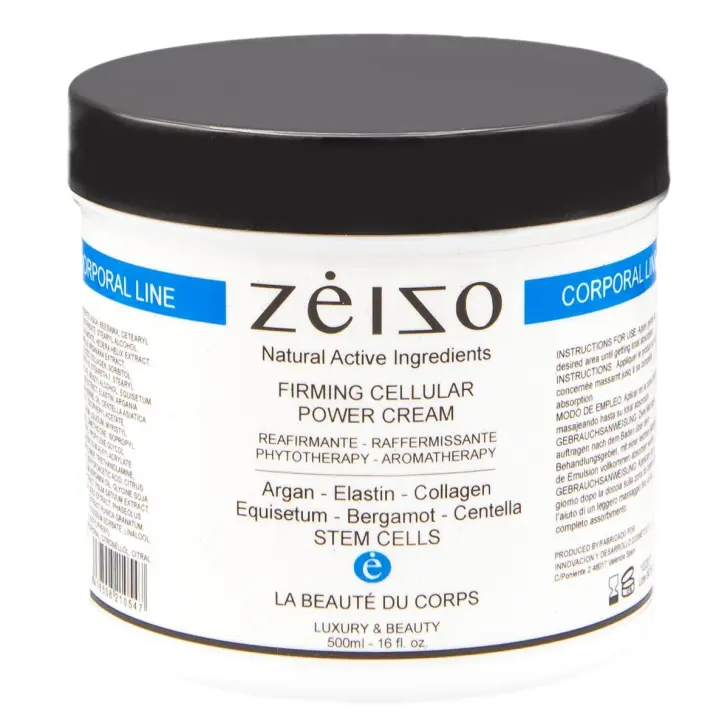 Crema Reafirmante Corporal Silueta con Células Madre y Argán 500ml - Zeizo - Hidratación y Regeneración para una Piel Firme y Joven - 1