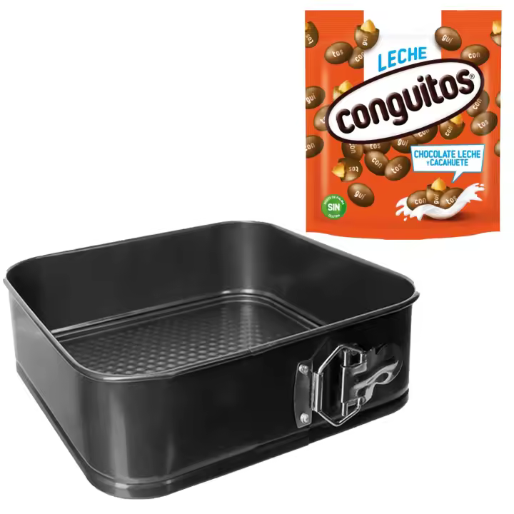 Pack repostería:CONGUITOS LECHE DOYPACK 220G+Molde cuadrado extraíble - 1