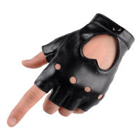 Guantes De Motociclista Para Mujer Punk De Cuero Sin Dedos Para Baile Y Conducción Estilo Biker Adulto Material Principal Poliéster - details 13