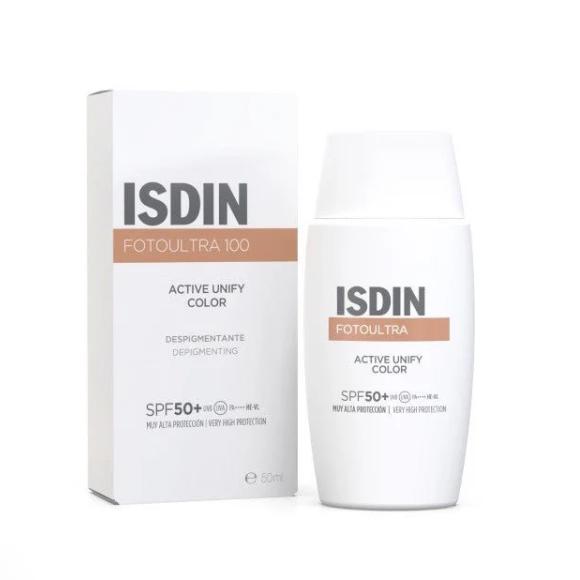 ISDIN FotoUltra Active Unify Color SPF50+ 50 ml | Protector Solar Facial Antimanchas con Color — oferta en Miravia