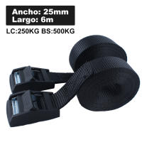 Cinta Tensora de Carraca para Coche，Correa de sujeción para coche， Correa multiuso de amarre (2 Unidades) – 25mm x 3.5m | Capacidad: 250 kg - details 0