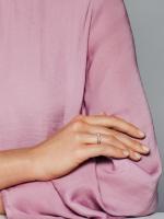 Brillantes-Baño de Oro Rosa de 14 K Pandora - Anillo de Línea - details 4