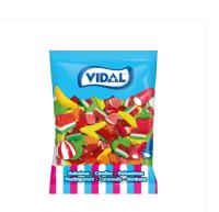 VIDAL Happy Mix bolsa de 1Kg aprox 155 uds Mix de golosinas con deliciosa cobertura de azúcar.Sabor a Sandía, malocotón, plátano, fresanta-nata y manzana. sin gluten  sin grasa sabor original Vidal garantizado - details 1