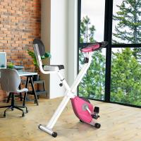 HOMCOM Bicicleta Estática Plegable para Ejercicios Profesional Bicicleta Vertical de Forma X con 8 Niveles Resistencia Magnética Ritmo Cardíaco Asiento con Altura Ajustable Acero 43x97x109 cm - details 1