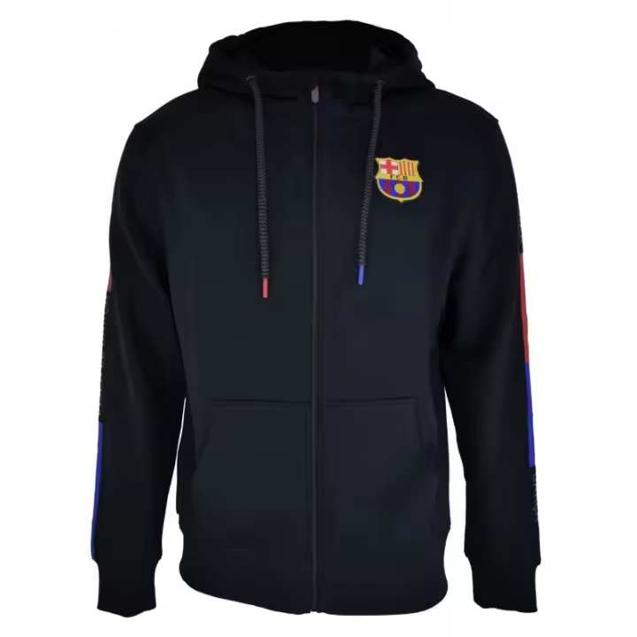 Sudadera Hoodie Fútbol Club Barcelona con gorro y cremallera Barça dark adulto producto oficial 5002HAR - 1