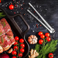 Pinzas De Barbacoa En Acero Inoxidable Utensilios De Cocina Para Ensalada Pescado Carne Asada Buffet Pinzas De Servicio Metálicas - details 4