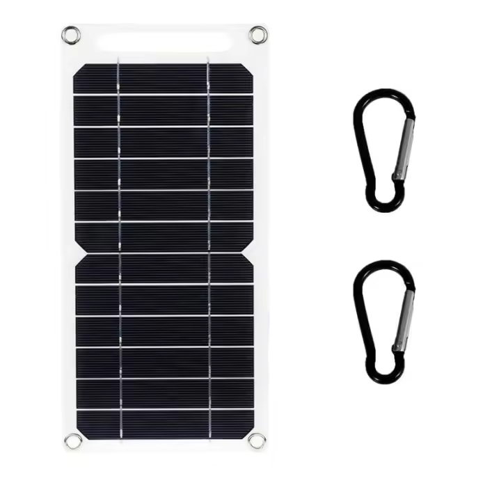 Panel Solar Portátil 6W Con USB Para Exteriores Impermeable Para Camping Y Senderismo Cargador De Móvil 5V De Silicio Monocrómico - 1