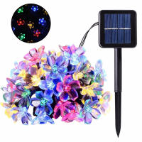 Cadenas De Luces Solares De 5M Con 20LED Para Exterior Impermeables 8 Modos Operadas Por Batería Flor De Cerezo Decoración De Jardín Y Fiesta Navideña - details 6