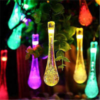 Luces De Cadena Solar De Gotas De Agua Impermeables Para Decoración Al Aire Libre Guirnalda De Hadas Para Navidad Boda Fiesta Jardín - details 2