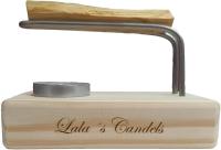 Quemador de palo Santo natural de Madera  maciza barnizada, soporte de acero inoxidable. Armoniza espacios. Lala´s Candels - details 0