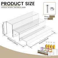 Estante De Exhibición De 3 Niveles En Acrílico Para Pasteles Figuras De Anime Joyería Perfume Riser De Display Transparente Para Decoración Moderna - details 3