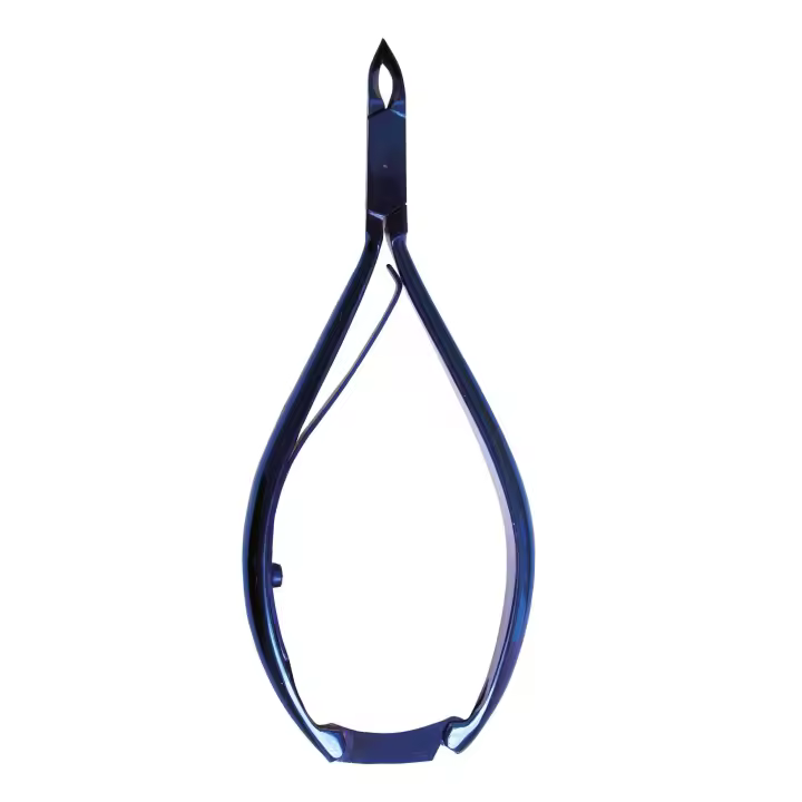 ALICATE CORTA CUTICULAS 12CM. AZUL TITANIO (marca: Pollié) - 1