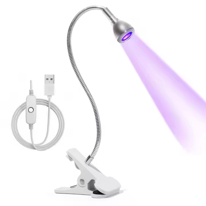 Secador De Uñas LED LULAA Para Uñas De Gel Mini Luz De Pintura De Uñas Con Cuello De Garrafa Portátil Y Clip Luz UV Para Salón De Uñas - 1