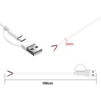 Cable De Carga Y Extensión USB Tipo C a 2 Pin 2 Cable Adaptador Conector DIY Para Reparación De Cordones 5V 2A PVC - details 3