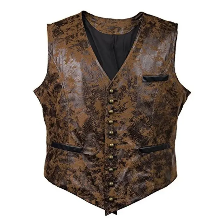 2025Mens Casual Vintage Leather Vest - 1