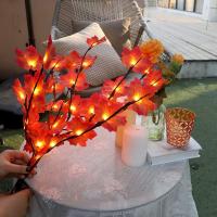 Luz De Hoja De Arce Roja Simulada Con 20 LED Para Decoración De Hogar Y Navidad Fácil De Instalar Sin Cable Potenciada Por Batería - details 6