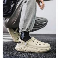Zapatillas De Hombre Para El Jardín Y La Playa Zapatos De Comodidad Con Suela Gruesa Sandalias De Casa Exterior Clogs EVA Medio Tacón Estilo Sólido - details 0