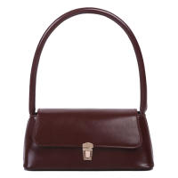 Bolso De Hombro Para Mujer Estilo Retro Tendencia PU Cuero Sólido Color Simple Bolso De Comunicación Con Manija Portátil Bolsos Casual - details 26