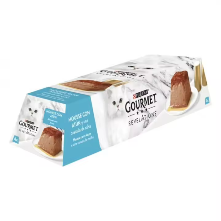 Revelations Mousse Atun Gourmet para Gatos - Pack de 6 Latas X 57gr - Hidratación Garantizada - 1
