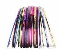 10pcs Cinta De Estrás Para Uñas 3D Herramienta De Arte De Uñas Decoración De Uñas Adhesivo Metálico De Color Roll DIY - details 1