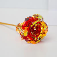 Rosa De Simulación Para Día De San Valentín En Oro 24k Papel De Aluminio Rosa Dorada Regalo Creativo Para Amantes Decoración De Boda - details 17