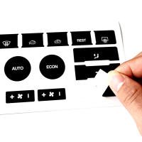 Kit De Reparación De Botones Mate Negro Para Coche 8 Piezas Adhesivos Para Touareg 2005-2010 Accesorios De Interiores Automotrices - details 5