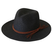 Sombrero De Paja Panamá Ancho Para Hombres Y Mujeres Protección Solar Verano Playa Sombrero De Paja UPF Con Protección UV - details 19