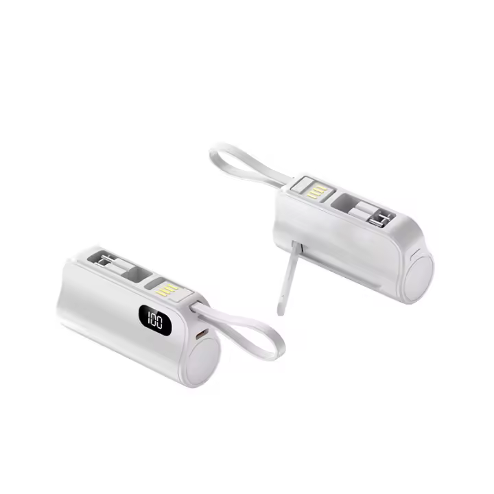 Mini BANCO DE Energía de 10000 mAh: Carga rápido, Pantalla digital y cable Integrado - 1