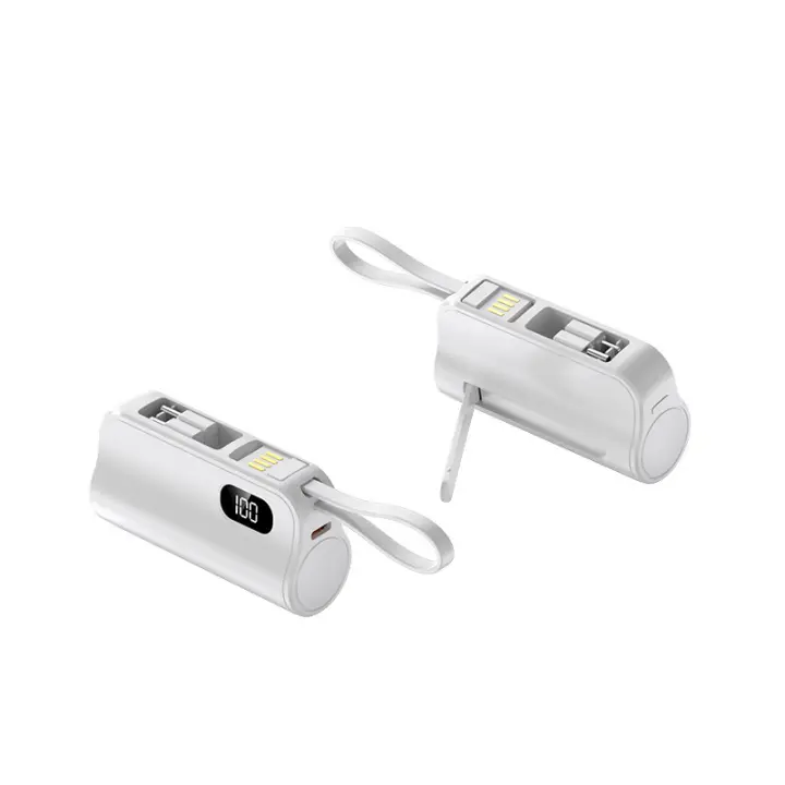 Mini BANCO DE Energía de 10000 mAh: Carga rápido, Pantalla digital y cable Integrado - 1