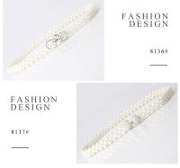 Cinturón decorativo de perlas para mujer - Estilo coreano con strass, ajustable para vestidos y looks dulces - details 8